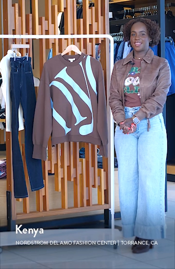 Topshop NYC Oversize Sweatshirt (Women) | Nordstromrack