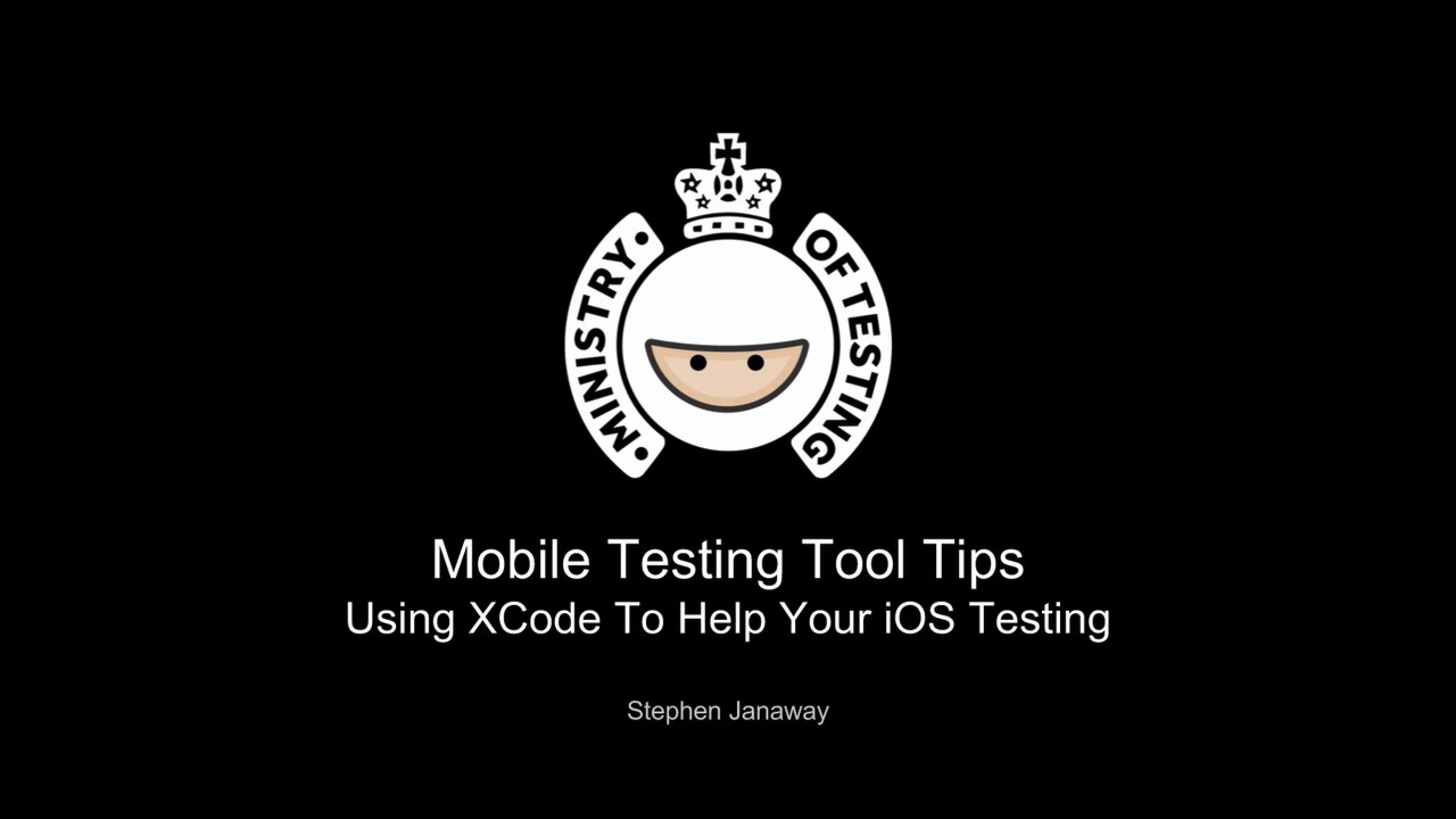 iOS Testing Using XCode