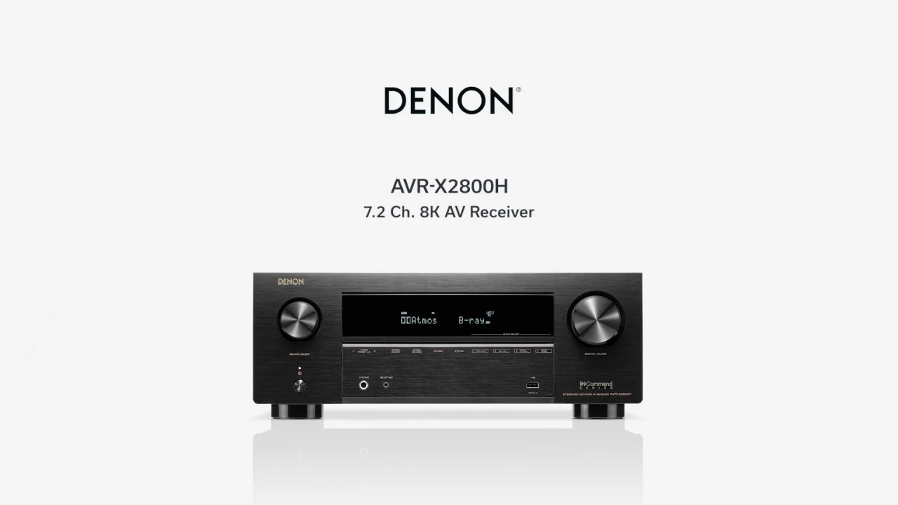 Denon AVR-X2800H 7.2-channel home theater receiver with Dolby Atmos®,  Bluetooth®, Apple AirPlay® 2, and  Alexa compatibility at Crutchfield