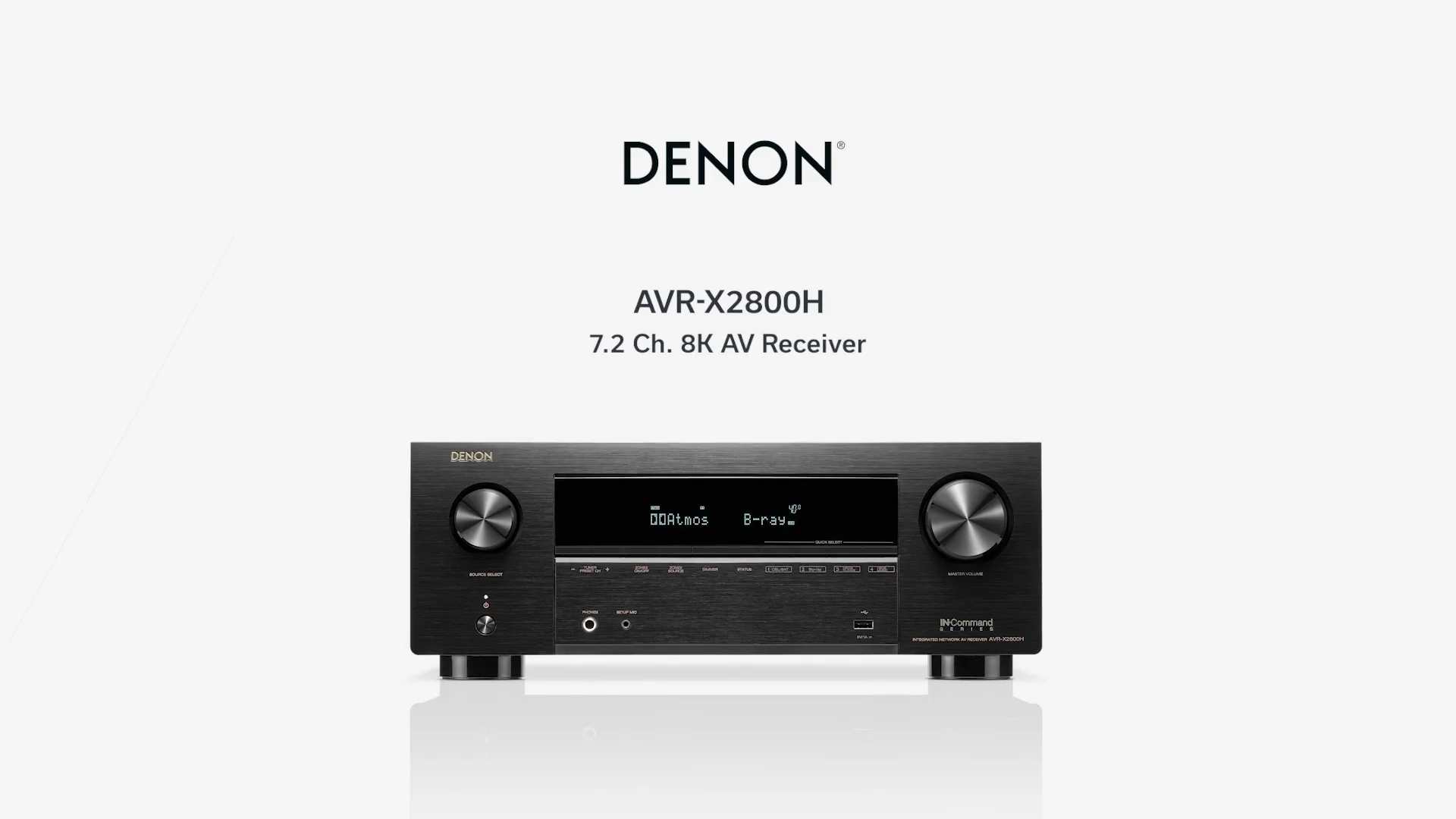 AVR-X2800H - 7.2 Ch. 95W 8K AV Receiver Powered by HEOS™ with