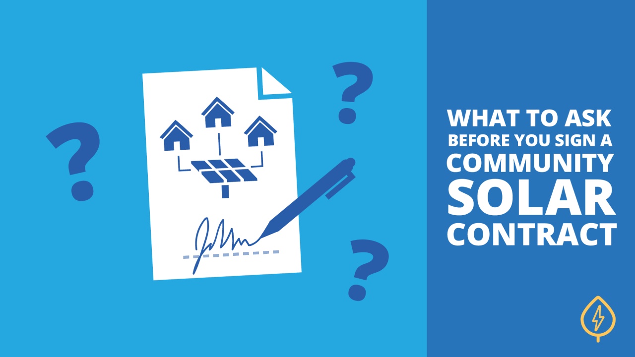 community solar contract questions