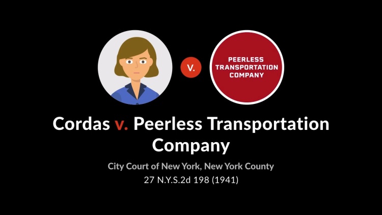 Cordas v. Peerless Transportation Co.