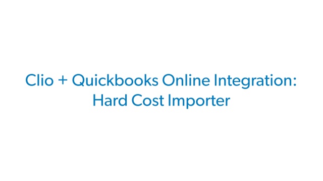 QuickBooks Online and Clio – Home