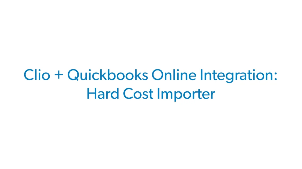 QuickBooks Online and Clio – Home