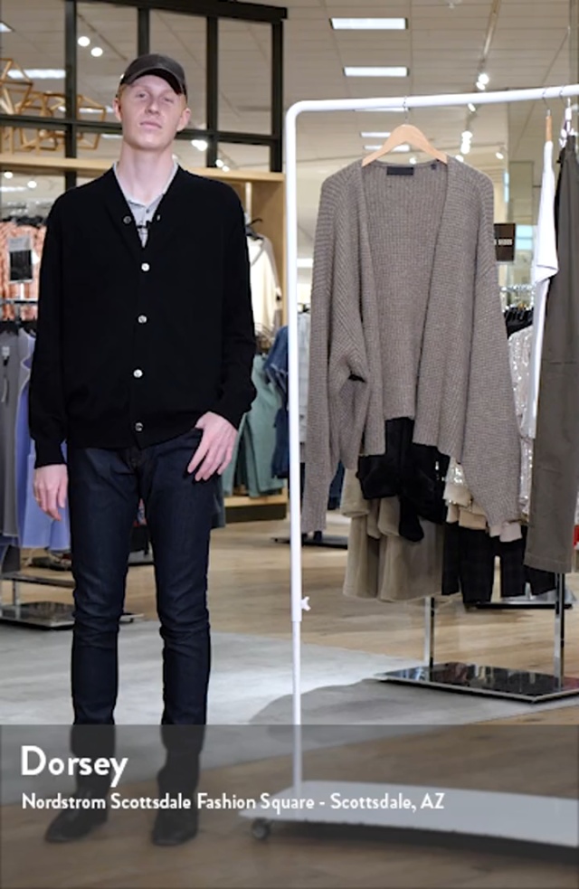 Fear of God Essentials Heavyweight Waffle Cardigan Nordstrom