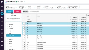 Filter data in Flex Modes