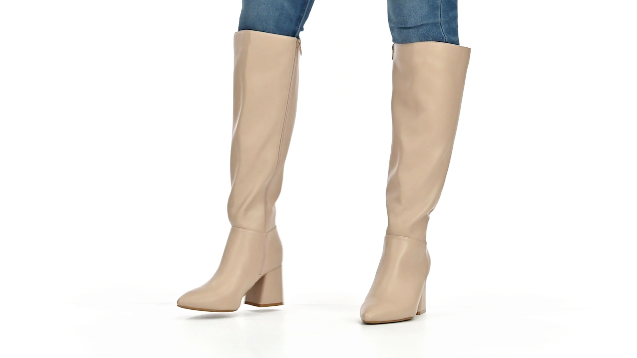 Landree Vegan Leather Block Heel Boot