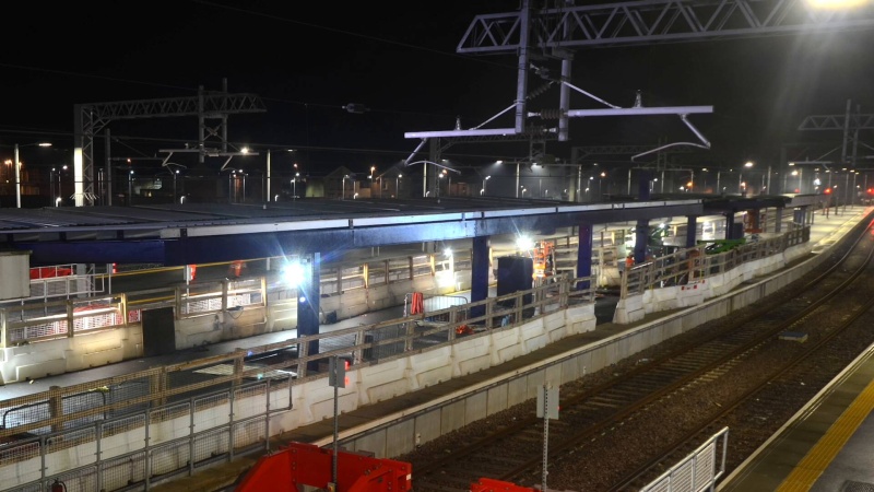 Timelapse of Removal &amp; Fitting of Replacement Canopies at Blackpool North Railway Station