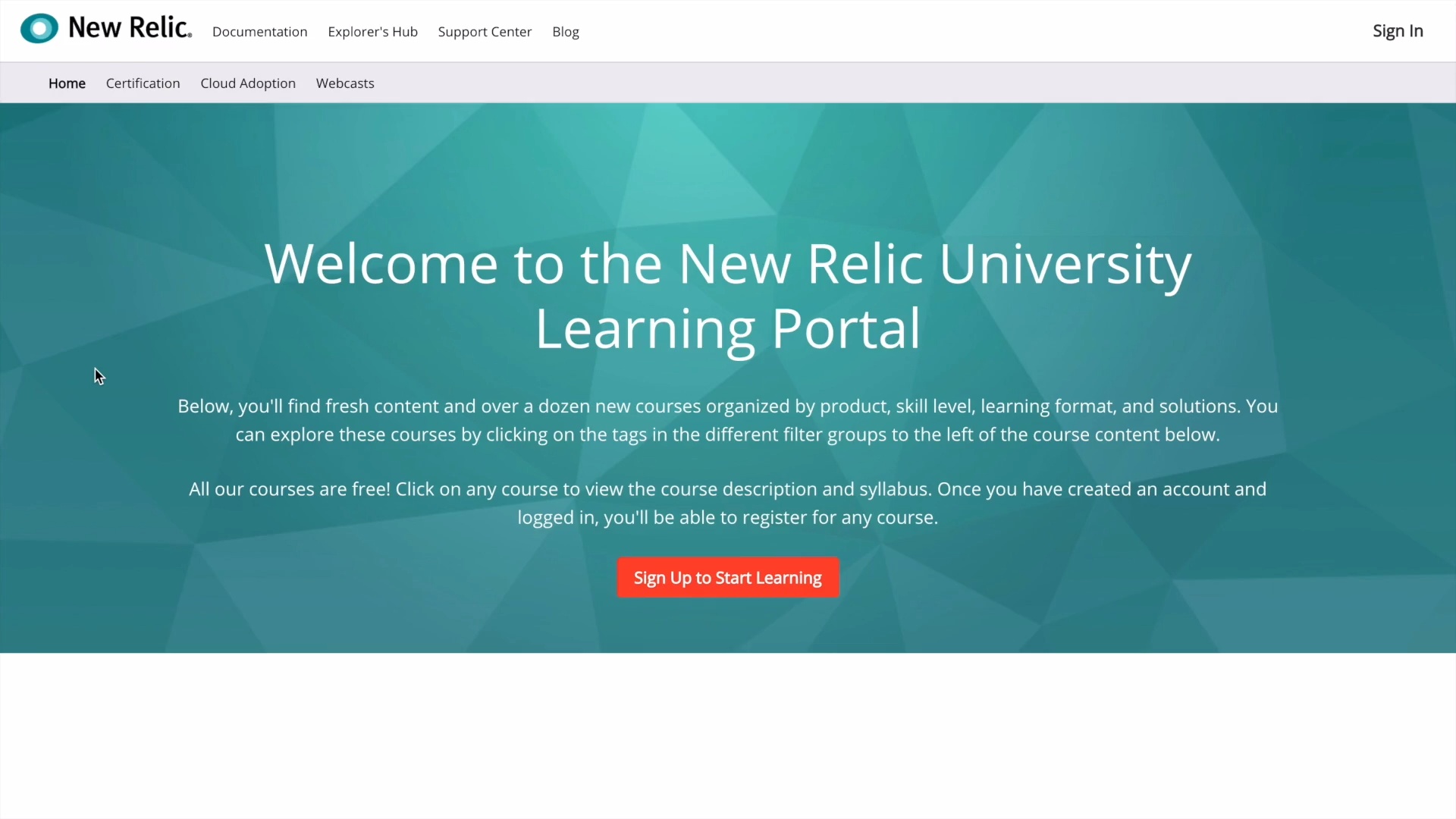 Learning with New Relic University