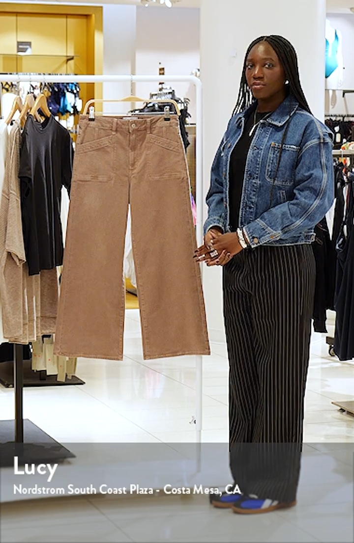 PAIGE Anessa High Waist Ankle Wide Leg Jeans | Nordstrom