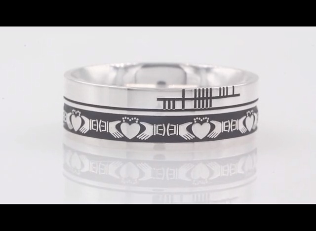 Personalized Ogham Claddagh Ring