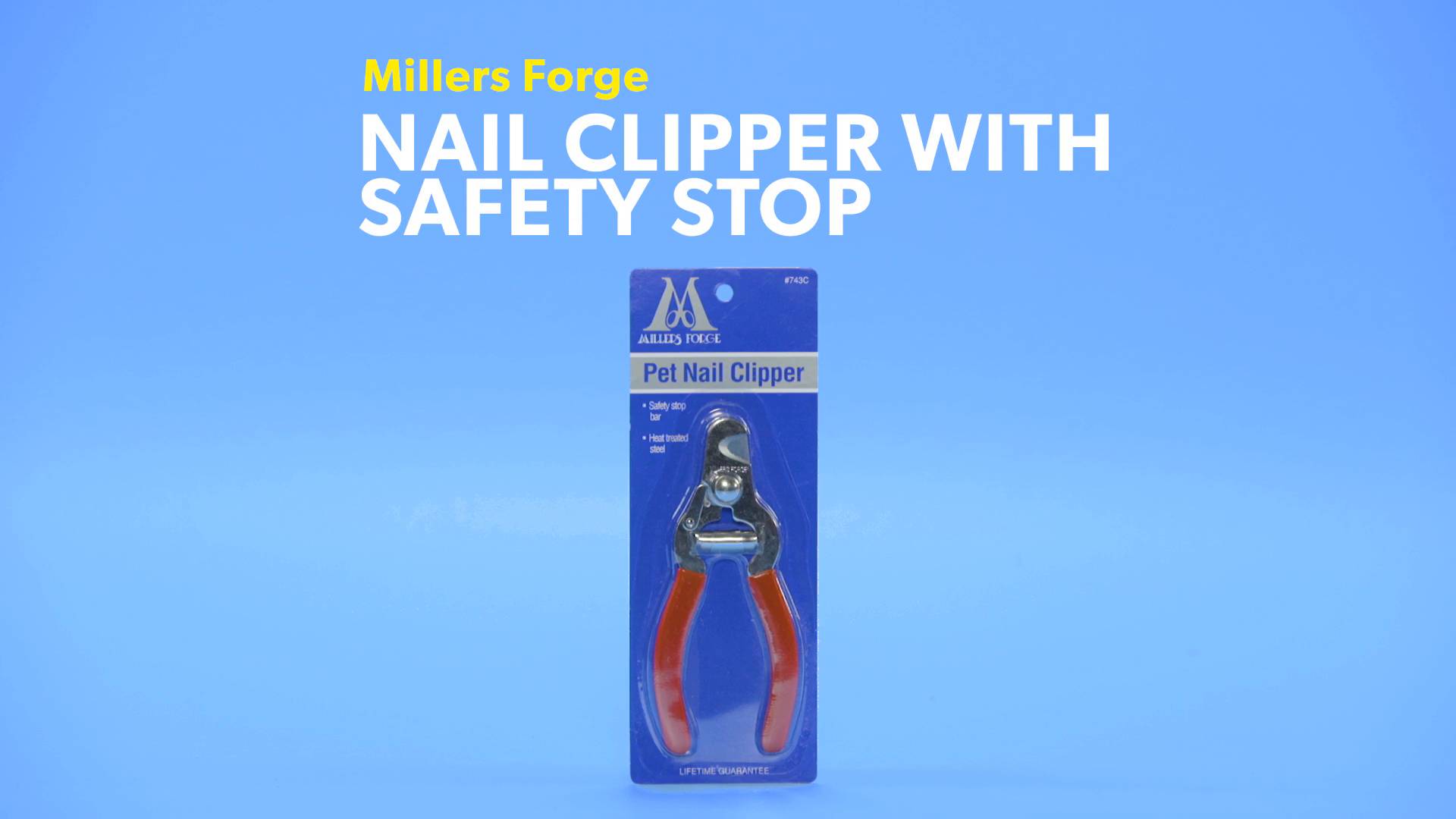 Millers forge nail outlet clipper with safety stop