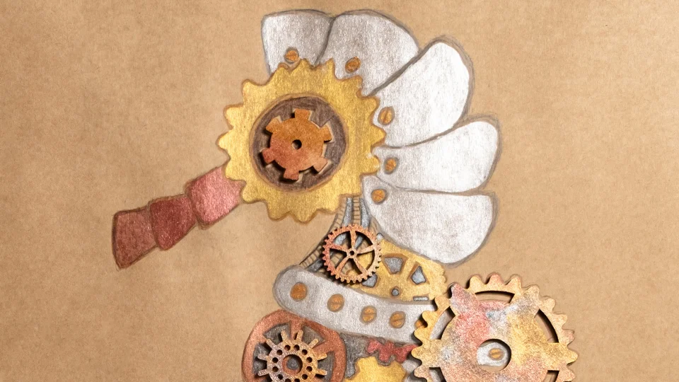 steampunk gears and cogs drawing