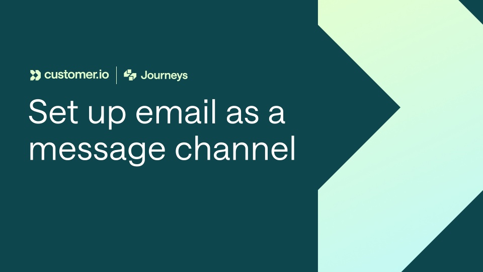 If you want to send email through Customer.io, you'll need to authenticate your domain.