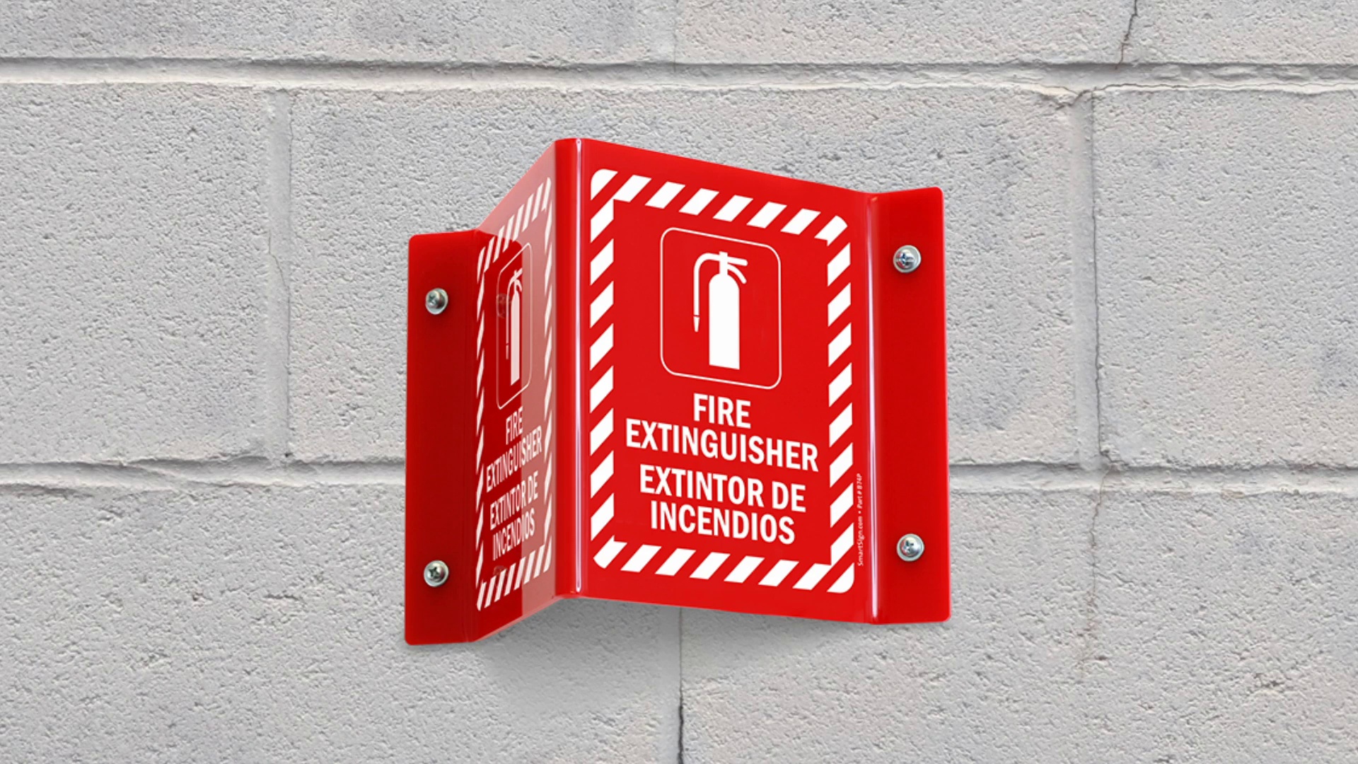 Fire Extinguisher Bilingual Projecting Signs