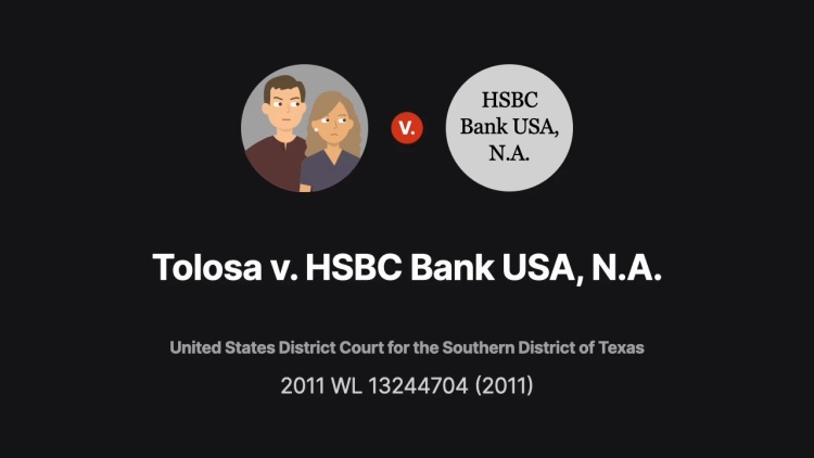Tolosa v. HSBC Bank USA, N.A.