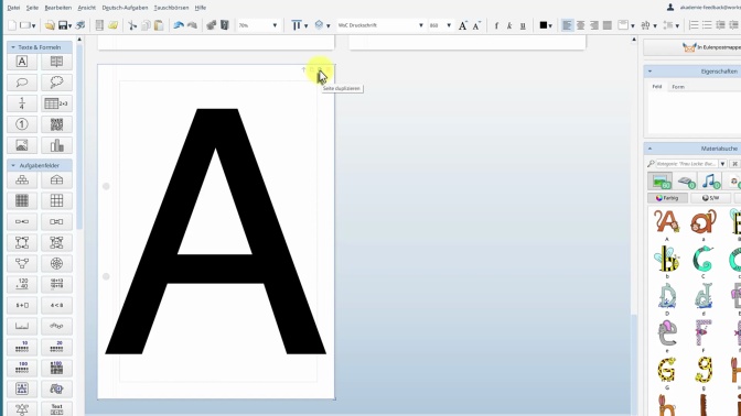 Großer Buchstabe auf einer Seite - wie geht das?