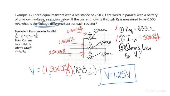 How to Determine the Voltage Difference Across Equal Resistors in ...