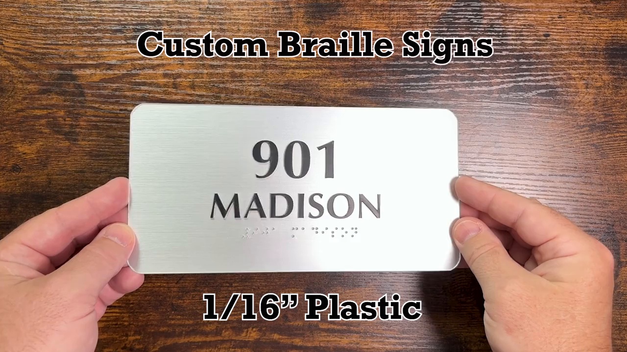 Custom 4x8 Braille Number Sign SB-0300
