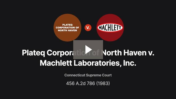 Plateq Corp. of North Haven v. Machlett Laboratories, Inc.
