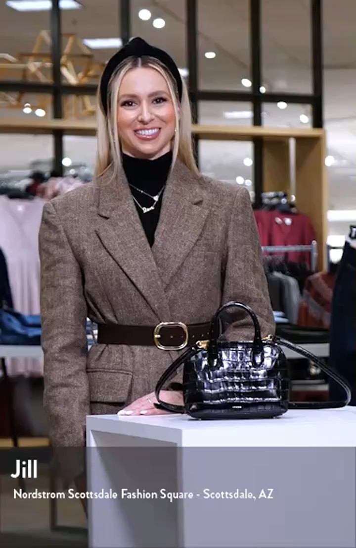 Vince Mini Delphine Croc Embossed Leather Top Handle Bag | Nordstrom