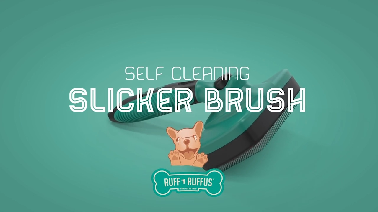 ruff n ruffus self cleaning slicker brush