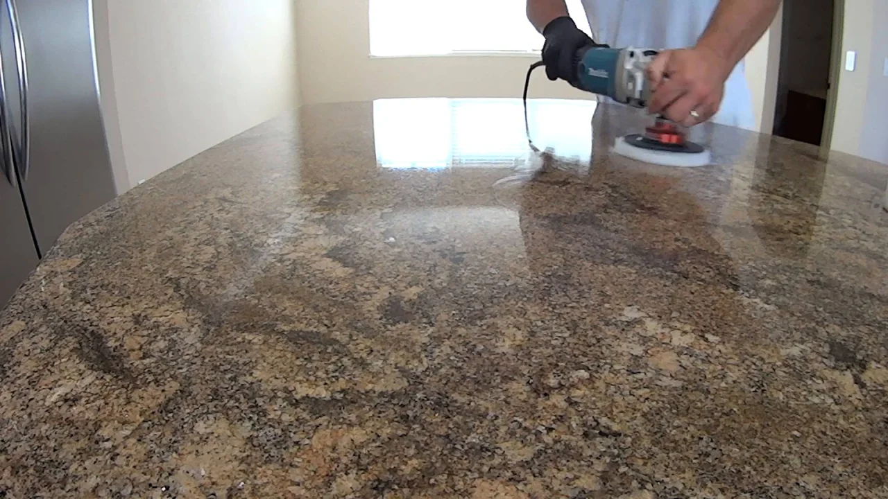How to repair a damaged granite counter corner edge w/ HIMG® Surface Repair  