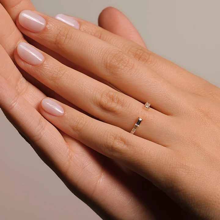 Platinum Zora Baguette Diamond Open Ring (1/3 ct. tw.)