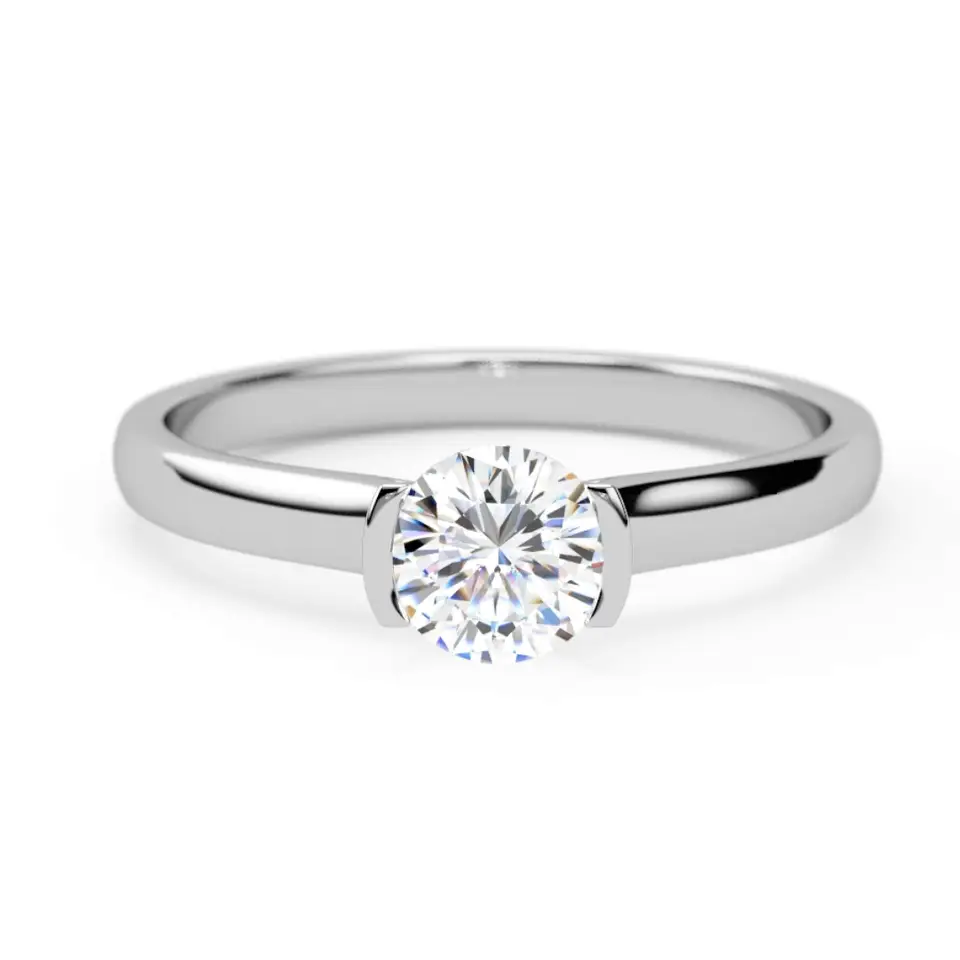 Lucy Diamond Engagement Ring -18K White Gold