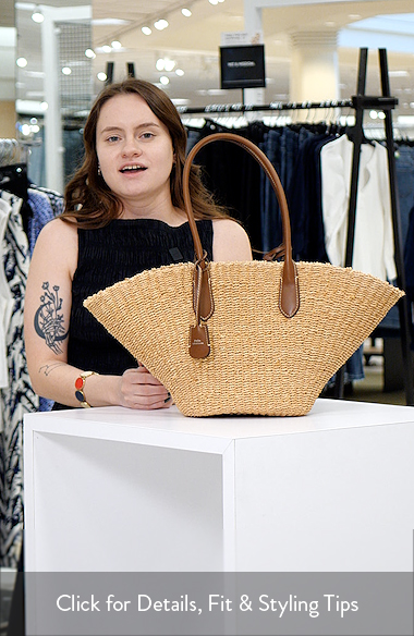 Bellport Raffia Basket Tote (Women) | Nordstrom