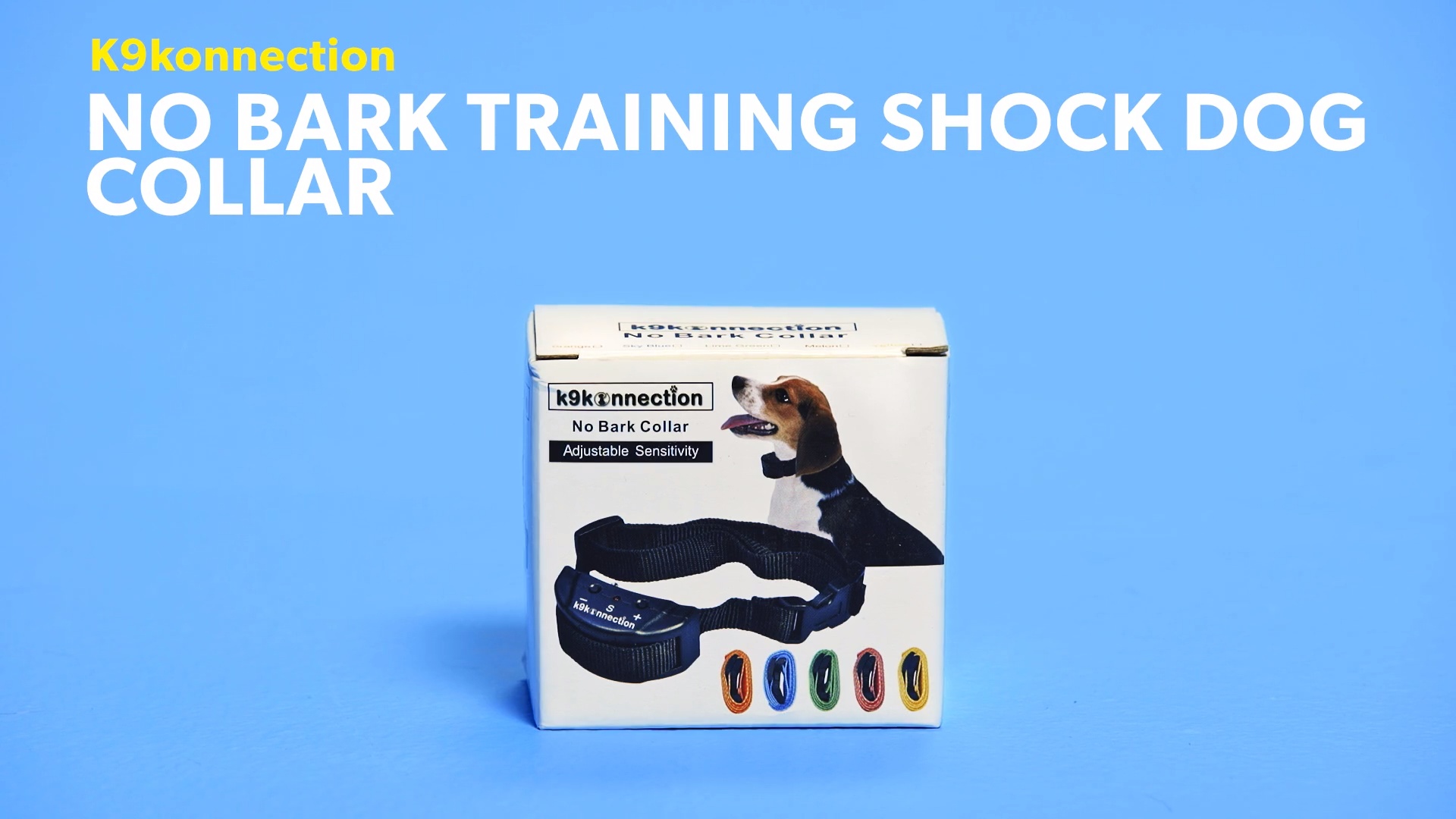 K9KONNECTION No Bark Training Shock Dog Collar Sky Blue Chewy