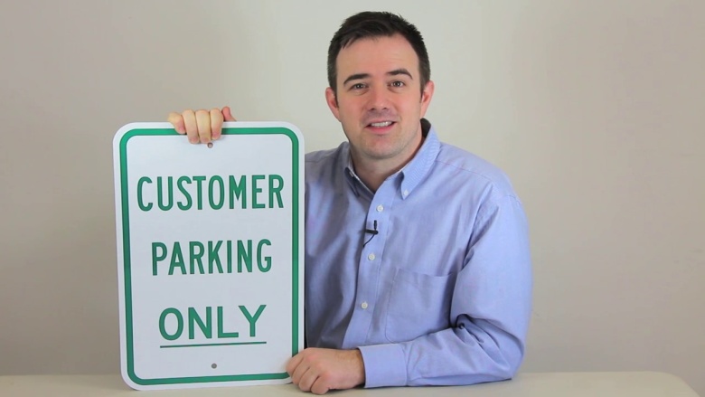 Customer Parking Only Sign