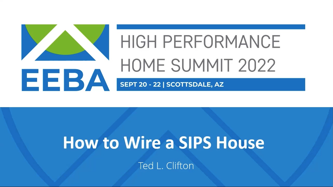 Ted Clifton How to Wire Electric in SIPs