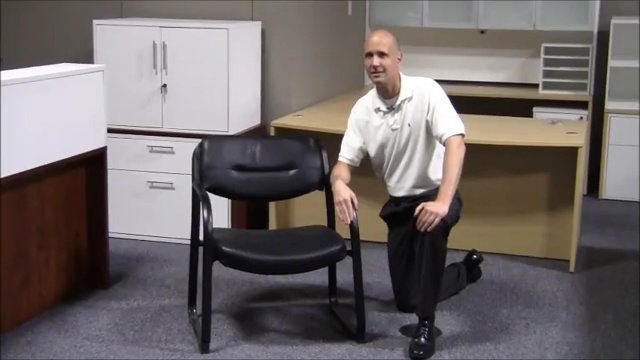 400 lbs. Capacity Leather Guest Chair