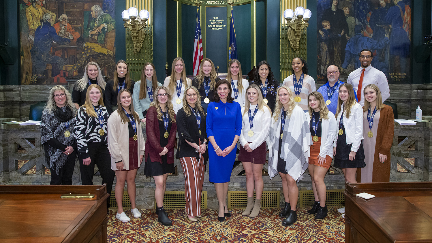 1/25/22 2021 PIAA Class 3A Girls' Volleyball State Champions Spring Grove Rockets Recognized