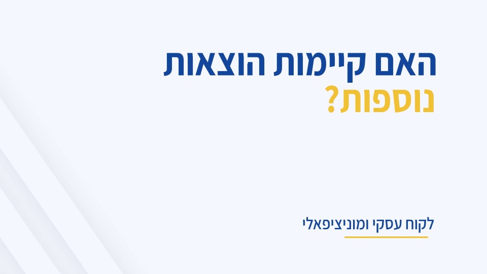 האם קיימות הוצאות נוספות?