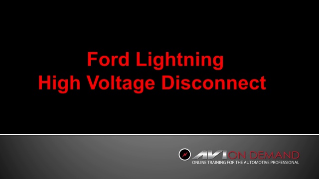 Ford Lightning High Voltage Disconnect