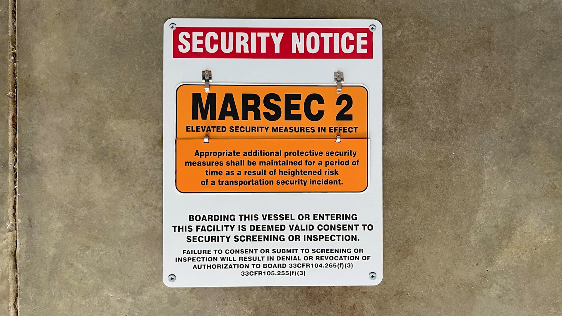 Marsec Placards