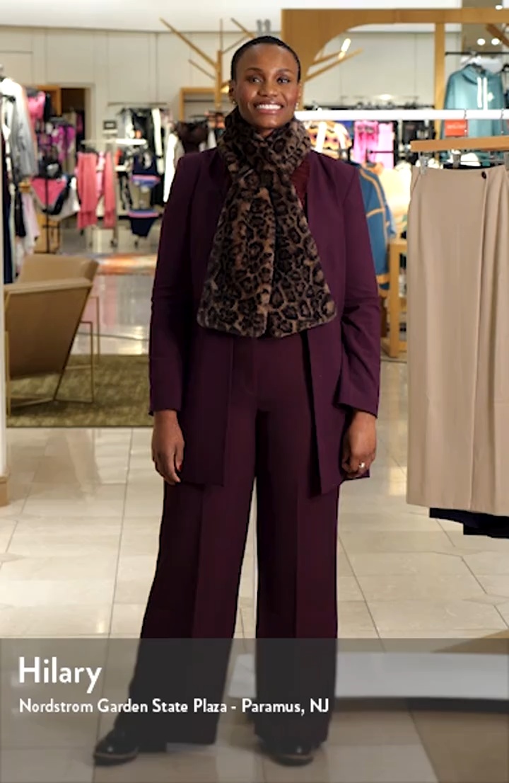 Apparis Kai Leopard Print Pluche™ Faux Fur Pull-Through Scarf