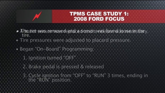TPMS Case Study: 2008 Ford Focus