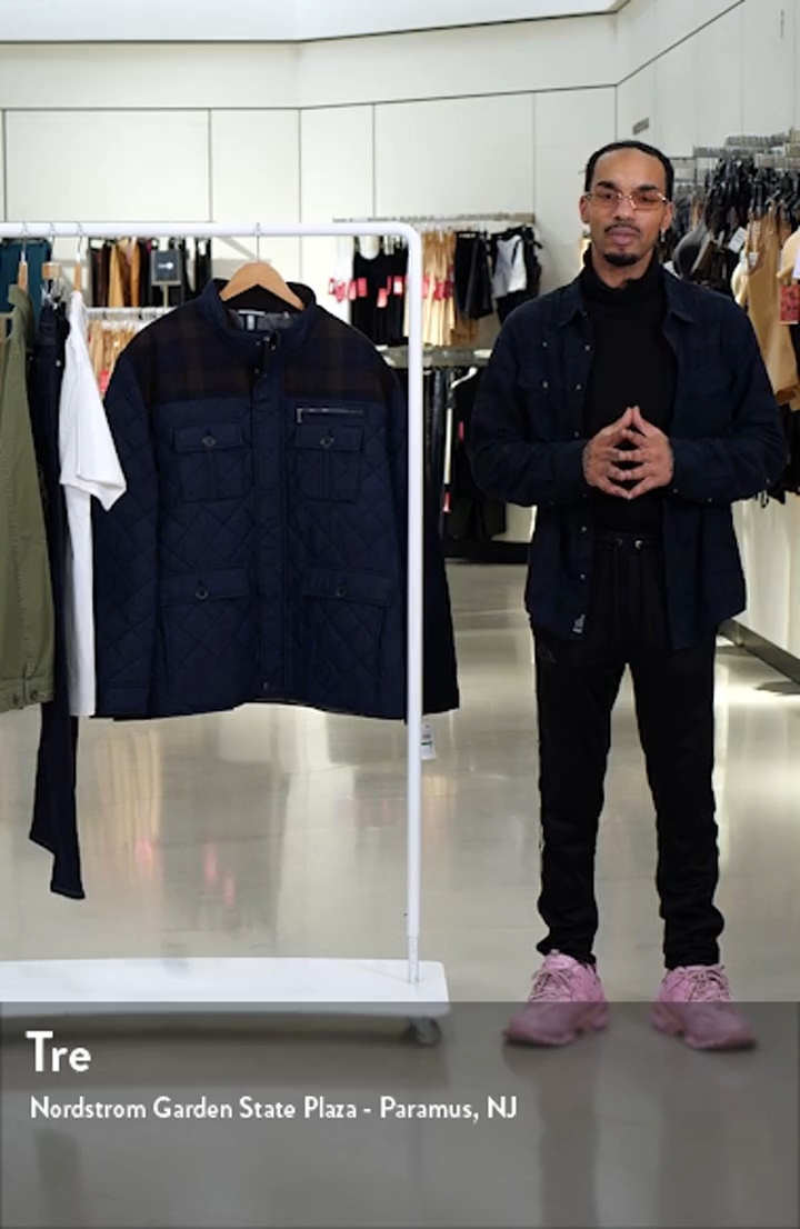 新作セール Cole Haan Quilted ダウンジャケット ミドル丈 Cole Haan Signature Stretch Crinkle Quilted Jacket | Nordstrom