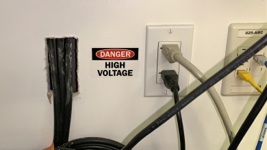 High Voltage OSHA Danger Label