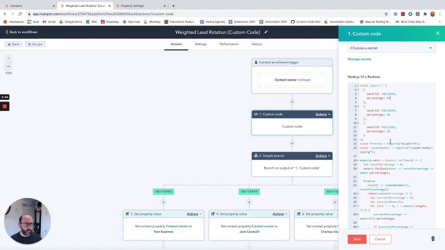 Custom Coded Actions - Weighted Lead Rotation