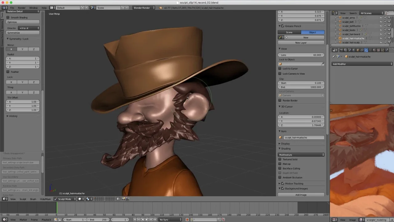 Finish Finalizing the Beard (TIMELAPSE) - CG Cookie