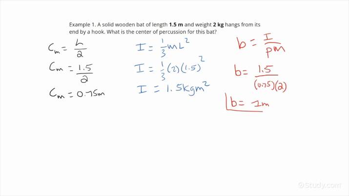 How To Determine Centers Of Percussion | Physics | Study.com