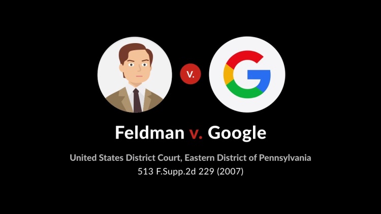 Feldman v. Google, Inc.