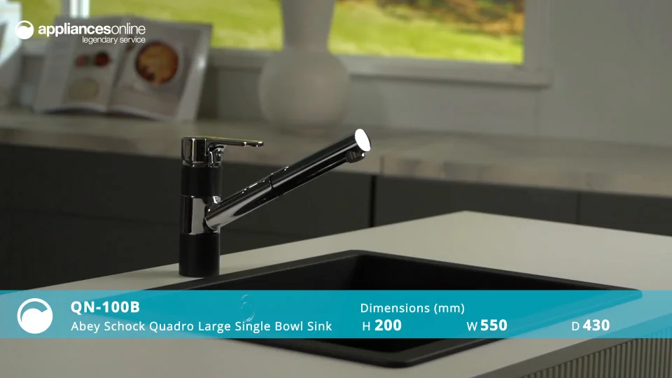 Abey QN-100B Schock Quadro Large Single Bowl Sink