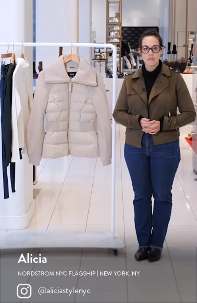 Mackage Foxy Mixed Media Quilted Down Jacket | Nordstrom