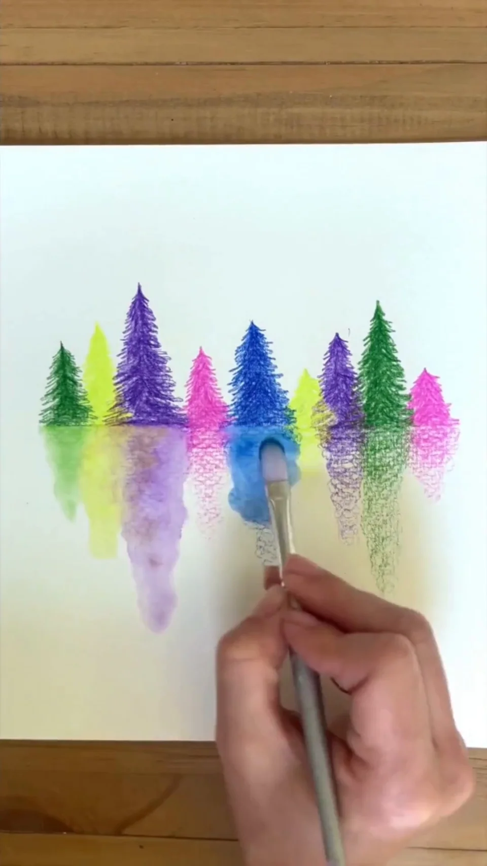 Draw Reflections with Watercolor Pencils: Project Idea