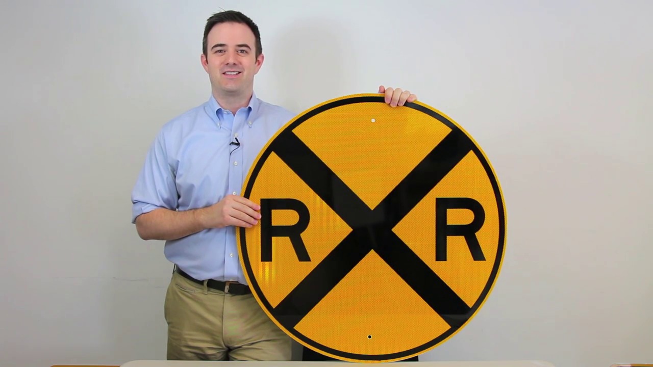 Railroad Crossing Circular Sign